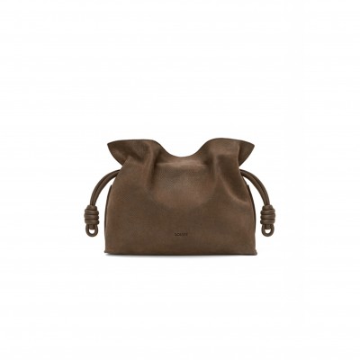 LOEWE MEDIUM FLAMENCO CLUTCH IN GRAINED NUBUCK A411FC1XDT (30*24.5*10.5cm)